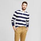 Men's Standard Fit Long Sleeve Rugby Polo Shirt - Goodfellow & Co Navy