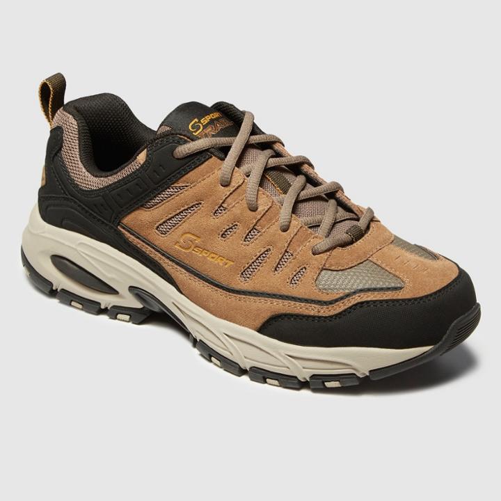 Men's S Sport By Skechers Ashford Athletic Shoes - Brown 9, Size: 9 Wide, Black Brown