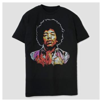 Men's Jimi Hendrix Hologram T-shirt - Black