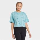 Women's Spray Dye Short Sleeve T-shirt - Joylab Aqua Green