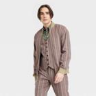 Houston White Adult Tailored Bomber Jacket - Brown Plaid Xxs/xs