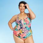 Women's Over The Shoulder One Piece Swimsuit - Kona Sol Tropical