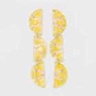 Sugarfix By Baublebar Lemon Slice Drop Earrings - Yellow, Women's