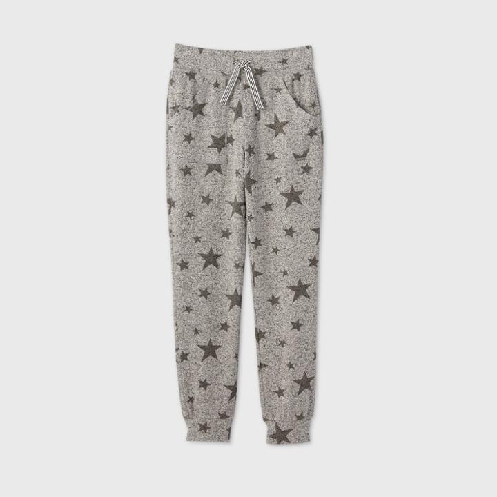 Girls' Star Cozy Jogger Pants - Cat & Jack Heather Gray