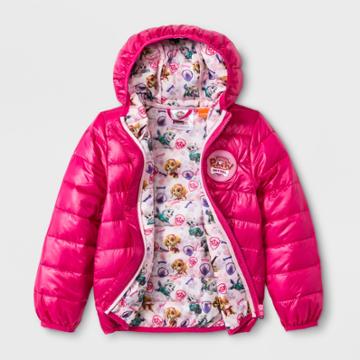 Girls' Paw Patrol Hooded Quilted Jacket - Fuchsia (pink)