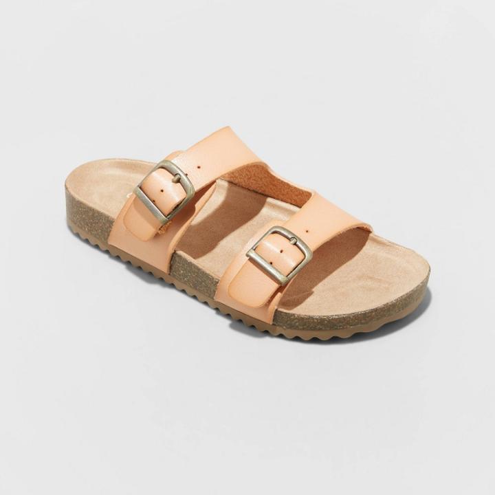 Girls' Sienna Slip-on Footbed Sandals - Cat & Jack Tan