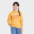 Girls' Crewneck Fleece Pullover Sweatshirt - Cat & Jack Medium Mustard Yellow