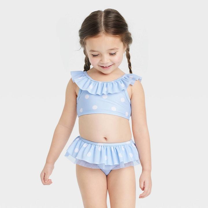 Baby Girls' Polka Dots Bikini Set - Cat & Jack Blue