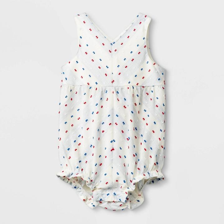 Baby Girls' V-neck Sleeveless Romper - Cat & Jack Light Blue Newborn, Girl's