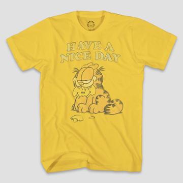 Men's Short Sleeve Garfield Graphic T-shirt - Gold