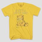 Men's Short Sleeve Garfield Graphic T-shirt - Gold