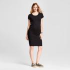 Target Maternity Short Sleeve Shirred T-shirt Dress - Isabel Maternity By Ingrid & Isabel Black