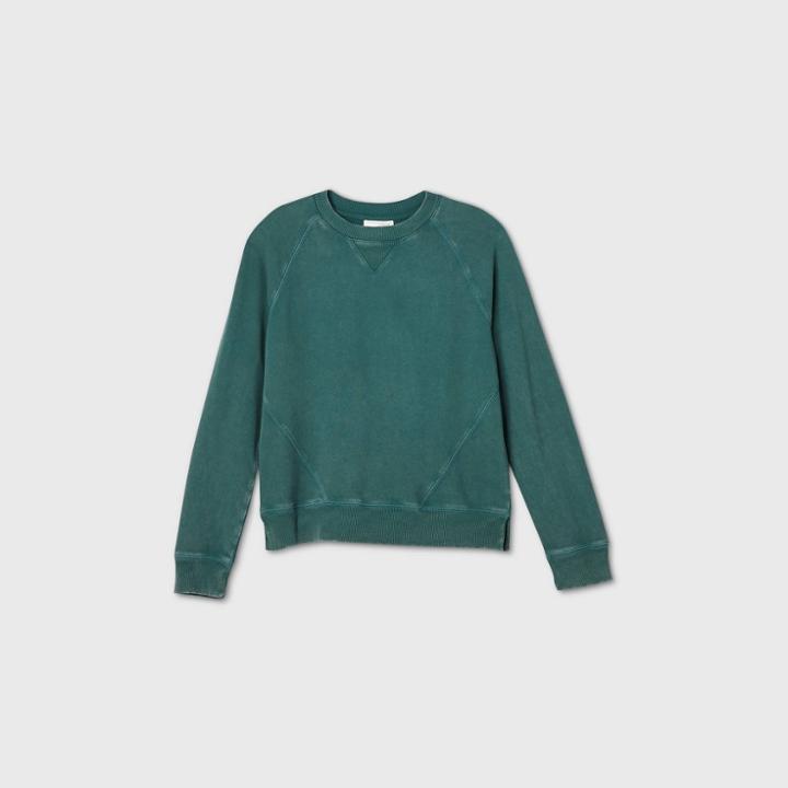 Women's Crewneck Sweatshirt - Universal Thread Green
