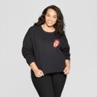 Bravado Women's Plus Size Rolling Stones Sweatshirt - Black