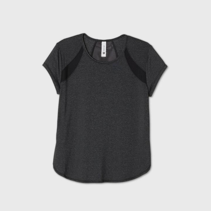 Women's Short Sleeve Mesh T-shirt - All In Motion Black