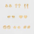 Bottle Pack Earring Set 8pc - Wild Fable Gold