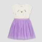 Girls' Printed Short Sleeve Tulle Dress - Cat & Jack