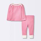 Baby 2pc Waffle Top & Bottom Set - Cloud Island Pink Newborn
