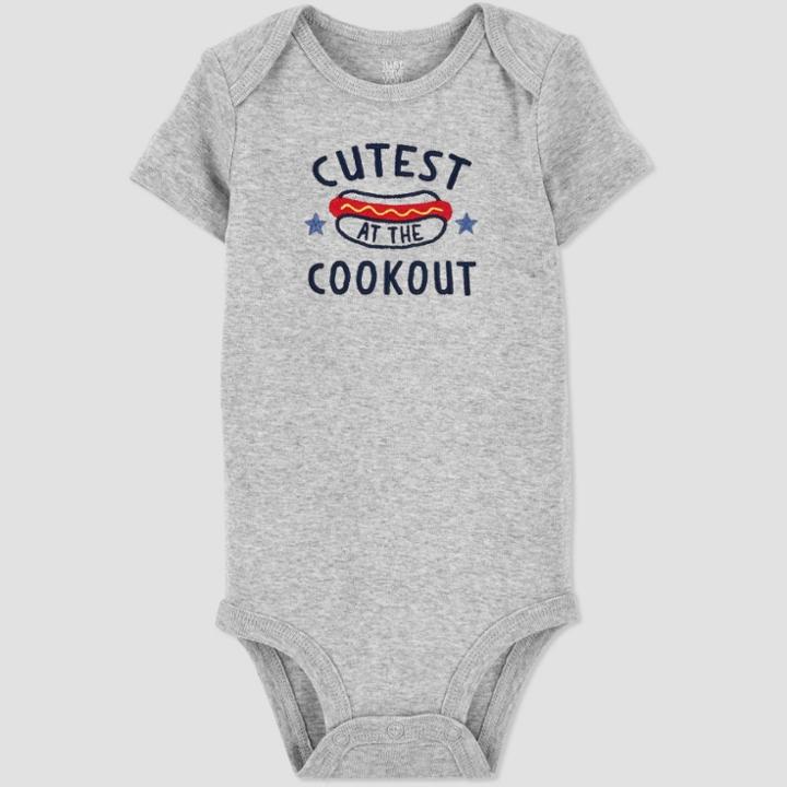Baby Boys' Cookout Bodysuit - Just One You Made By Carter's Gray Newborn