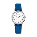 Women's Wenger Avenue - Swiss Made - White Dial Silicone Strap Watch - Blue