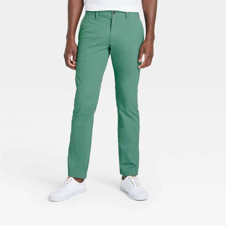 Men's Slim Fit Chino Pants - Goodfellow & Co Dusky Green