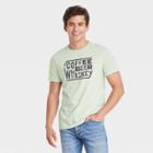 Men's Printed Regular Fit Short Sleeve Crewneck T-shirt - Goodfellow & Co Mint Green/letters