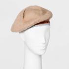 Women's Knit Beret - A New Day Camel One Size, Women's