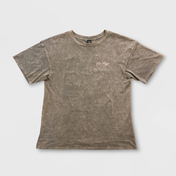 Women's Short Sleeve Boxy T-shirt - San Diego Graphic - Wild Fable Green