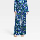 Black History Month Target X Sammy B Women's Wide Leg Pleated Trousers - Blue Floral