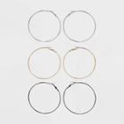 Hoop Earring Set 3pc - Wild Fable Gold/silver