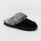 Women's Chandra Genuine Suede Scuff Slide Slippers - Stars Above Black