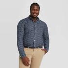 Men's Tall Standard Fit Long Sleeve Poplin Button-down Shirt - Goodfellow & Co Gray Ink