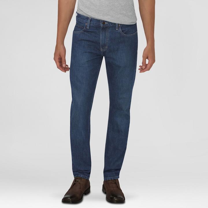 Dickies Men's Slim Fit Taper Leg 5-pocket Jean Medium Indigo 30x30, Denim Blue