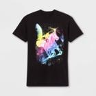 Fifth Sun Pride Adult Short Sleeve Gender Inclusive Rainbow Unicorn T-shirt - Black