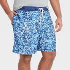Men's Big & Tall 9 Floral Print Board Shorts - Goodfellow & Co Light Blue