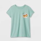 Girls' Printed Graphic Short Sleeve T-shirt - Cat & Jack Ocean Green