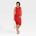 Rib Tank Maternity Dress - Isabel Maternity By Ingrid & Isabel Red