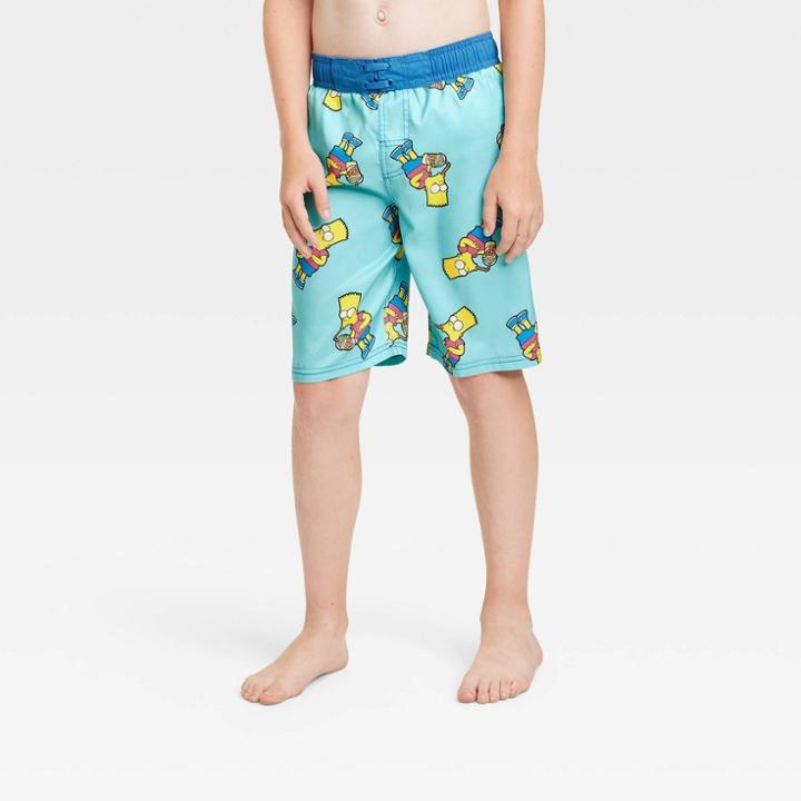 Boys' The Simpsons Trunks - Turquoise Blue
