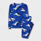 Boys' 2pc Shark Pizza Pajama Set - Cat & Jack Blue