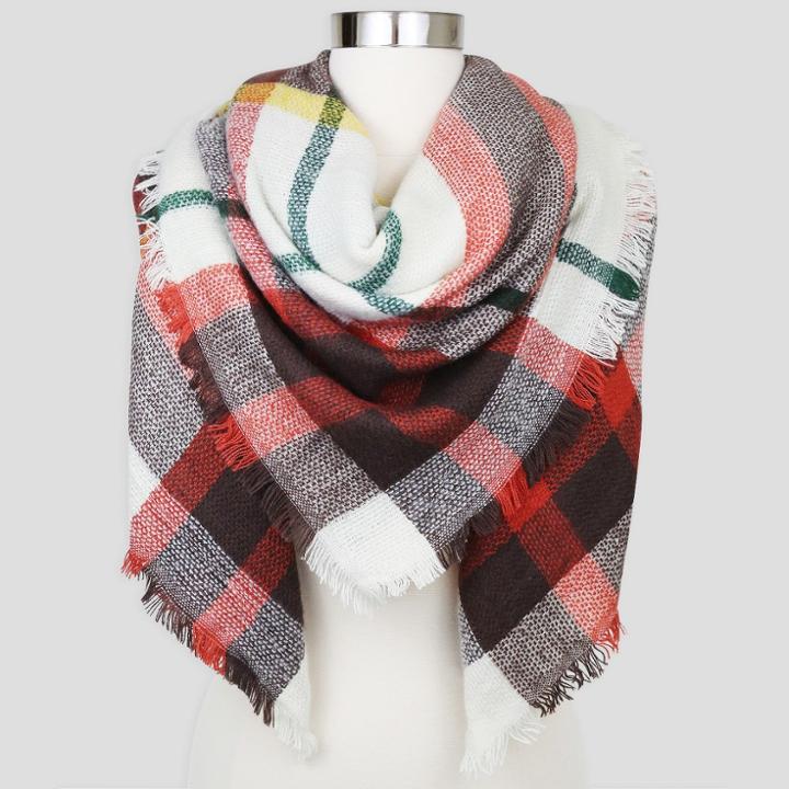 Sylvia Alexander Plaid Blanket