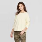 Women's Long Sleeve Crewneck Sweatshirt - Universal Thread Yellow