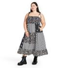 Women's Plus Size Patchwork Sleeveless Dress - Sandy Liang X Target Black