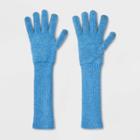 Women's Lightweight Long Knit Gloves - A New Day Blue