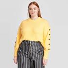 Women's Plus Size Crewneck Pullover Sweater - Who What Wear Yellow 1x, Women's,
