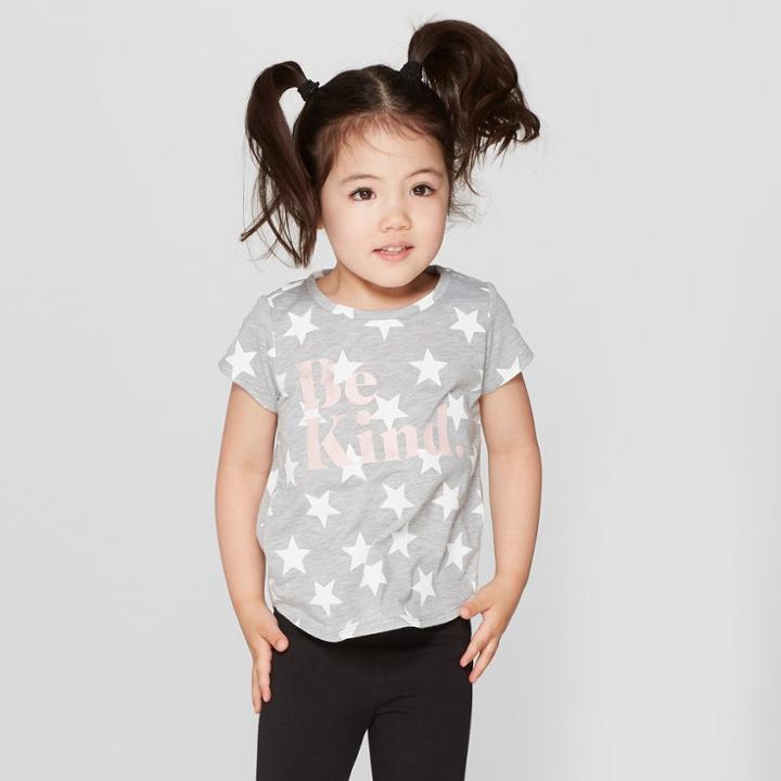 Grayson Mini Toddler Girls' Short Sleeve T-shirt - Gray