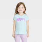 Toddler Girls' Happy Short Sleeve Shirt - Cat & Jack