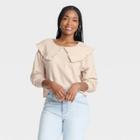 Women's Cropped Fashion Sweatshirt - Universal Thread Brown