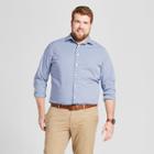 Men's Big & Tall Standard Fit Button-down Dress Shirt - Goodfellow & Co Blue Plaid
