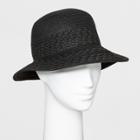 Women's Scallop Inset Cloche Hat - A New Day Black