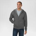 Dickies Men's Big & Tall Midweight Fleece Full Zip Hoodie- Dark Heather Gray Xxl Tall,